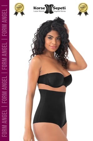 #Korse Toparlayıcı Kaymaz 2 Beden Küçülten Kadın Lazer Kesim Yüksek Bel Slip Korse - 2 Adet