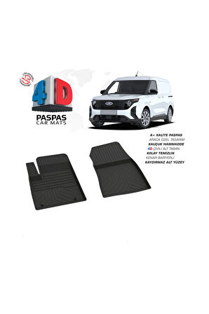 Ford Courier Panelvan 4D Havuzlu Paspas (Ön 2 Parça) 2024 Model ve Sonrası