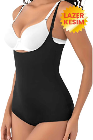 Uniquetrenders Kadın Lazer Kesim İnceltici ve Toparlayıcı Göğüs Altı Askılı Body Korse 3'lü Set