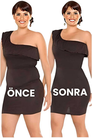 Uniquetrenders Kadın Toparlayıcı Dikişsiz Yüksek Bel Slip Korse 2'li Set