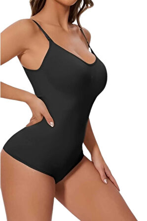 Uniquetrenders Kadın Dikişsiz Toparlayıcı ve İnceltici Çıtçıtlı İp Askılı Slip Body  Korse