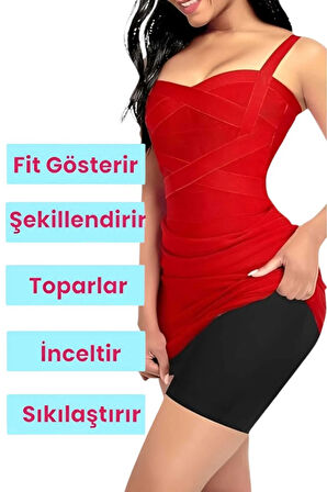 Uniquetrenders Kadın Dikişsiz İnce Askılı Toparlayıcı Tam Boy Korse 3'lü Set