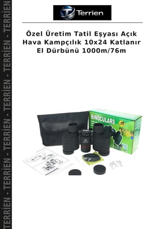 Özel Üretim Tatil Eşyası Açık Hava Kampçılık 10x24 Katlanır El Dürbünü 1000m/76m