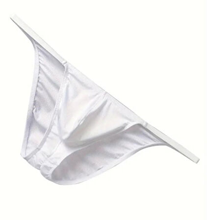 Erkek Beyaz Büzgülü Slip İç Giyim