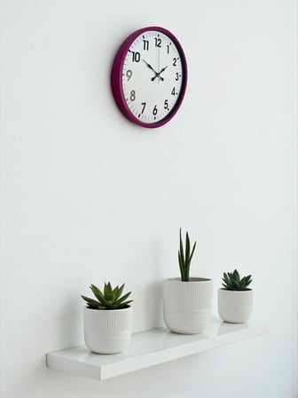 36 Cm Pembe Dekoratif Duvar Saati iegxx