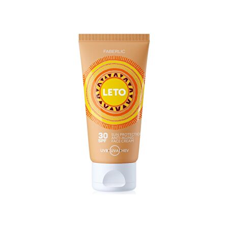 Faberlic Leto Yaşlanmaya Karşı Güneş Yüz Kremi, Spf 30 Koruma 50 ml