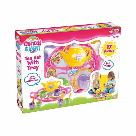 FABBATOYS Candy Ken Tepsili Çay Set