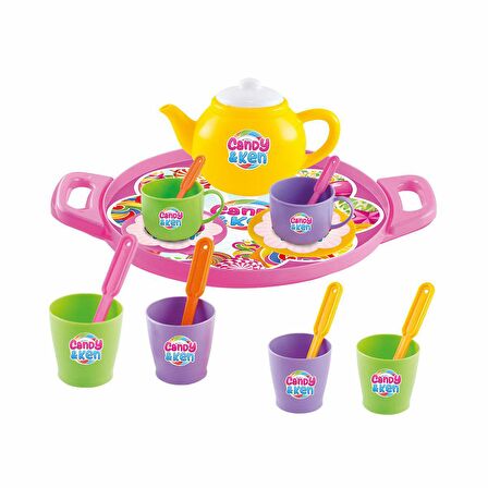 FABBATOYS Candy Ken Tepsili Çay Set