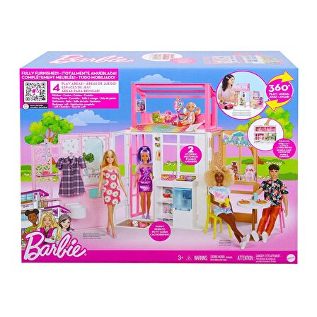 FABBATOYS HCD47 Barbie'nin Taşınabilir Portatif Evi
