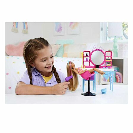 FABBATOYS HKV00 Barbie Muhteşem Kuaför Oyun Seti