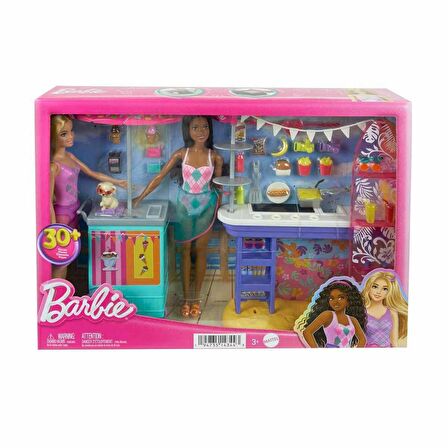 FABBATOYS HNK99 Barbie Brooklyn ve Malibu'nun Sahildeki Yiyecek Standı