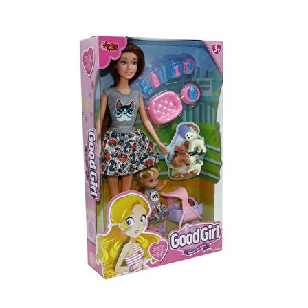 FABBATOYS Kutulu 29 cm Anne Kız Pet Shopta Bebek 