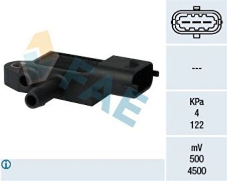 FAE 16104 Egzoz Basınç Fark Sensörü 19DTH Astra H Vectra C 862715