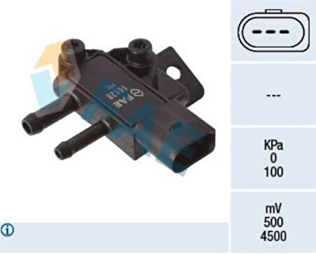 FAE 16128 Egsoz Basınç Farkı Sensörü Captiva Antara 96419104