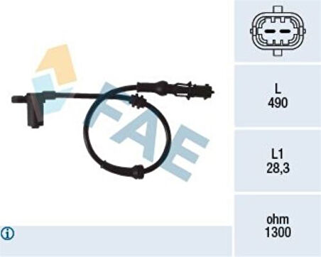 FAE 78077 ABS Sensörü Corsa C Meriva A Tigra B 1238236