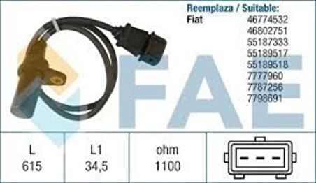 FAE 79005 Krank Mili Sensörü Doblo Brava Bravo Marea Palio Punto Albea Strada 1.1 55189517
