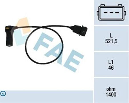 FAE 79066 Krank Devir Sensörü T5 Beetle Bora Golf IV Sharan A3 Alhambra Ibiza Leon Toledo Fabia AGR Agp Ahf 38907319