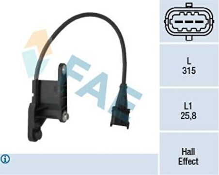 FAE 79121 Eksantrik Devir Sensörü Z14Xe Z16Xe Vectra B Astra G Corsa C 1238937