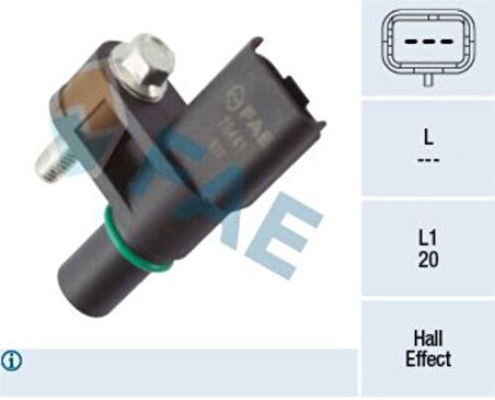 FAE 79441 Eksantrik Mil Sensörü 108-2008-208-3008 I-II-301-308 II-5008-I-II-Partner-Berlingo-C1-C3 II-III-C3 9688725080