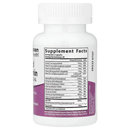 Fairhaven Health Prenatal Women Multivitamin DHA Vitamin Choline Myo-Inositol Citrus Moms & Maternity 60 Caps