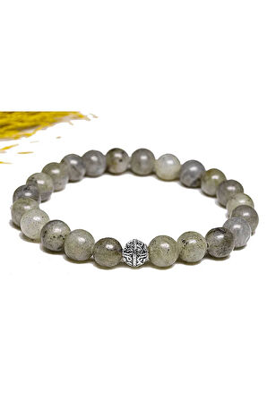 Sertifikalı Aaa+ Kalite Labradorit Taşı Bileklik - Gümüş Aparatlı