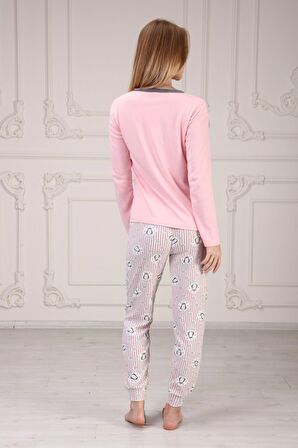 Penguen Baskılı Pijama Takım