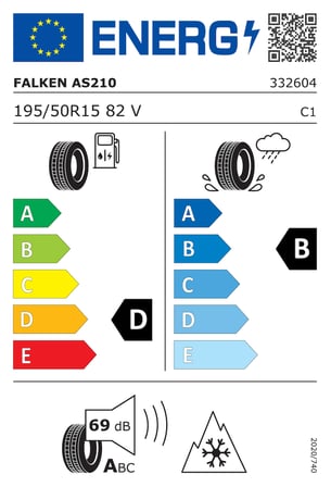 Falken Euroall Season AS210 195/50R15 82V M+S 3PMSF Oto 4 Mevsim Lastiği (Üretim Yılı: 2026)