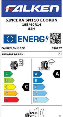 Falken 185/60 R14 82H Sincera Sn110 Ecorun Oto Yaz Lastiği ( Üretim Yılı: 2026 )