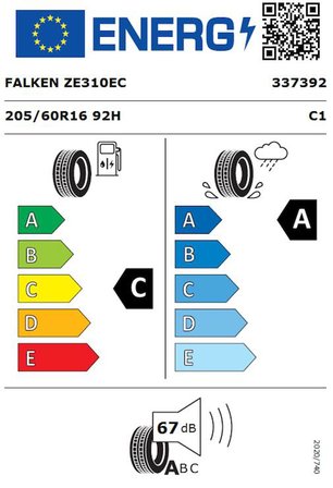 Falken 205/60 R16 92H Ziex Ecorun ZE310 Oto Yaz Lastiği ( Üretim Yılı: 2026 )