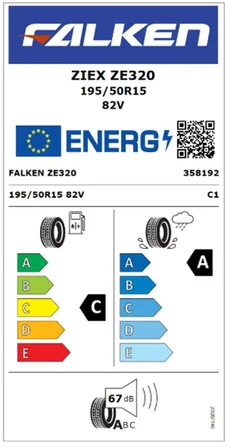 Falken 195/50 R15 TL 82V ZIEX ZE320 Yaz Lastiği (Üretim Tarihi:2026)