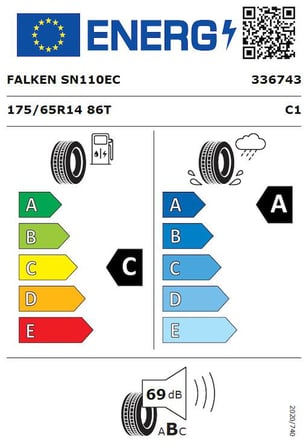 Falken 175/65 R14 TL 86T XL SINCERA SN110 ECORUN Yaz Lastiği (Üretim Tarihi:2026) 