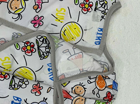 4-7 Yaş Familiy Sıvı Geçirmez Makinede Yıkanabilir Uzun Kollu Çocuk Faaliyet Aktivite Boyama Önlüğü