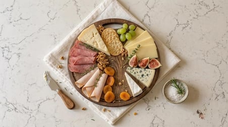 Fam Wood Art Ahşap Yuvarlak Saplı Kesme Tahtası Pizza Tabağı Sunumluk