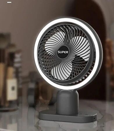 3 Kademeli Masaüstü Vantilatör Şarjlı Soğutucu Usb Fan