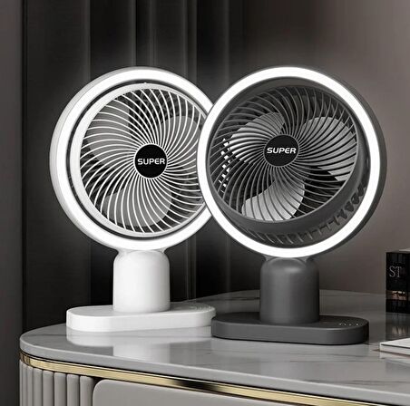 3 Kademeli Masaüstü Vantilatör Şarjlı Soğutucu Usb Fan