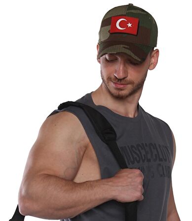 MuscleCloth Tactical Şapka Haki Kamuflaj