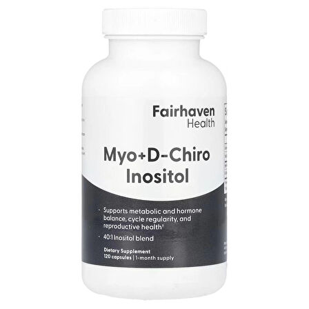 Fairhaven Health, Myo + D-Chiro Inositol, 120 Caps