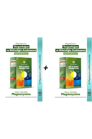 Naturalnest Day Night Magnezyum 60 Tablet 2 Adet