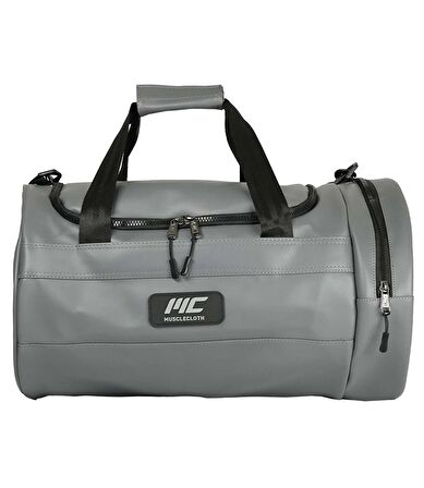 MuscleCloth Elite Duffel Bag Silindir Spor Çanta Füme