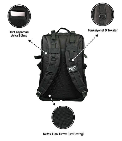 MuscleCloth Tactical Sırt Çantası Siyah