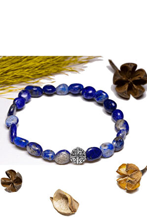 Sertifikalı Amorf Kesim Aaa+ Lapis Lazuli Taşı Bileklik - Afganistan
