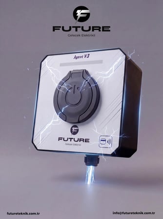 Future Teknik Future Ac Wallbox 22KW - Agent V3 Smart Elektrikli Araç Şarj Cihazı - Soketli