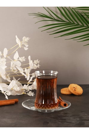 Elysia Çay Bardağı Çay Takımı Seti 12 Parça Çay Seti 6 Kişilik