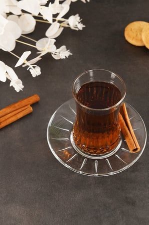 Elysia Çay Bardağı Çay Takımı Seti 12 Parça Çay Seti 6 Kişilik