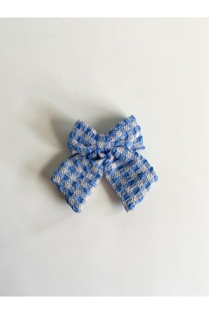 Fiyonk Toka Pötikare Desenli Dokulu Kumaş Otomatik Toka