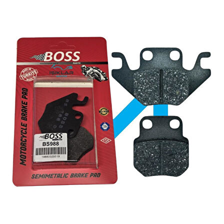 RKS VPS 125 Arka Fren Balatası Yarı Metalik Boss BS98803
