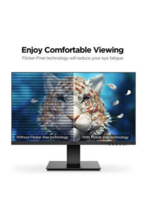 21.5" 22n1 Led 6ms 75hz Vga, Hdmı Vesa 1080p Siyah Monitör