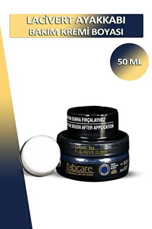 Bağcık + Fabcare Ayakkabı Bakım Kremi Boyası Cam Kavanoz Süngerli 50 ML Set