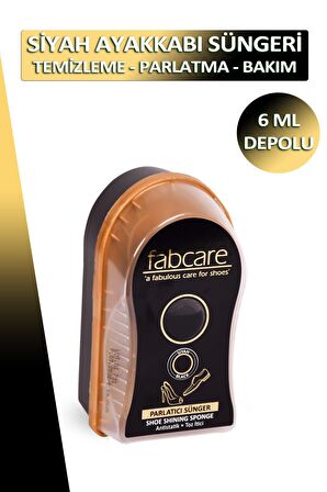 Bağcık + Fabcare Ayakkabı Temizleme ve Parlatma Bakım Süngeri Depolu 6 ML Set