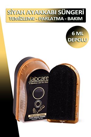 Bağcık + Fabcare Ayakkabı Temizleme ve Parlatma Bakım Süngeri Depolu 6 ML Set